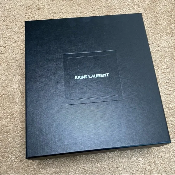 SAINT LAURENT BLACK PATENT VERNICE CHIFFON LEATHER HIGH HEEL SIZE 37 /7 - Picture 2 of 16